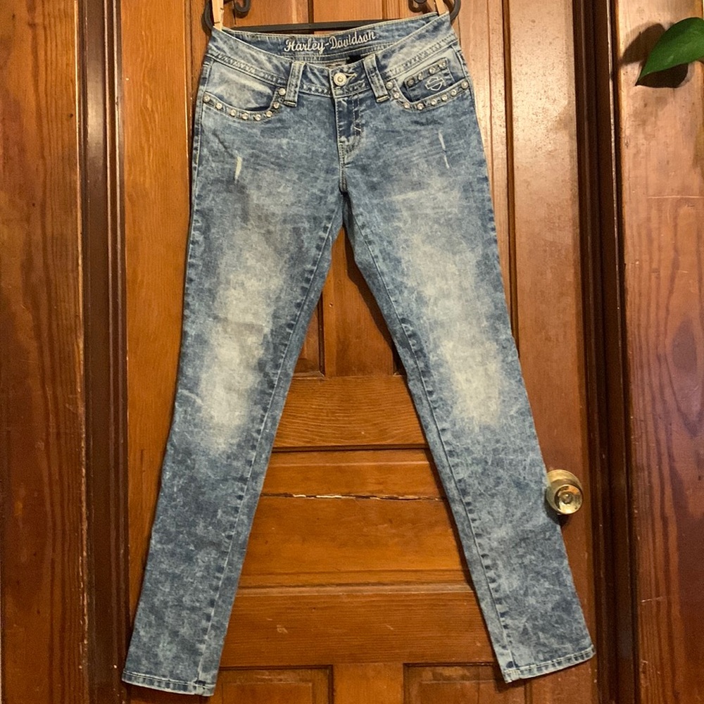 Harley-Davidson Jeans with lots of rhinestones, size 6